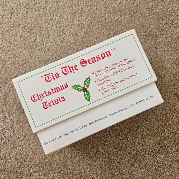 1990 Tis the Season - Christmas Trivia Cards - 1Box - Complete - Picture 4 of 8